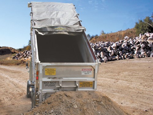 Shur-Trak II Tarp and Cover System on Dump Bodie Truck
