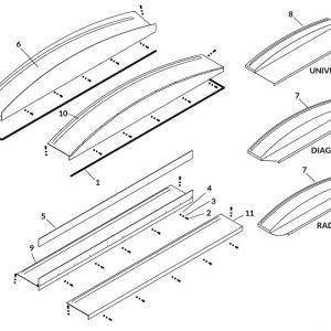 Cap Mounting Hardware w/Trim Seal - 132"-0