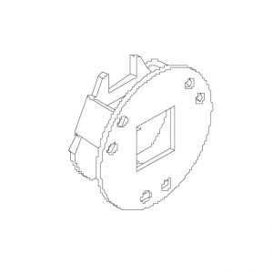 Roll Tube End Cap - Rear w/Square Key-0