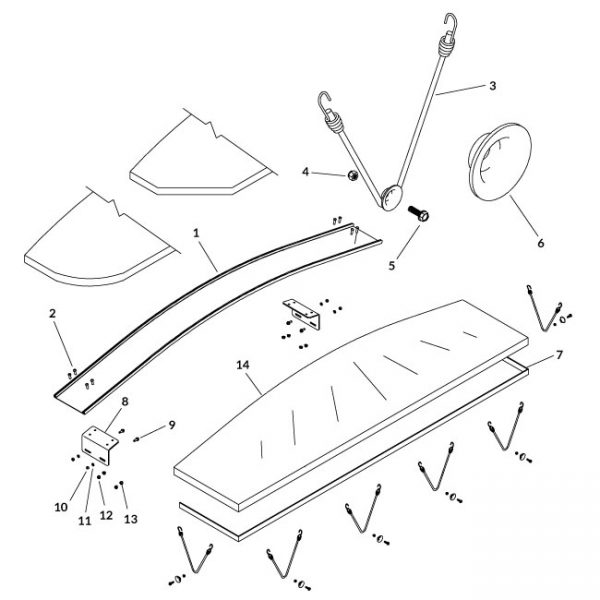 Combo Bow w/Mounting Brackets - High Rise - 96"